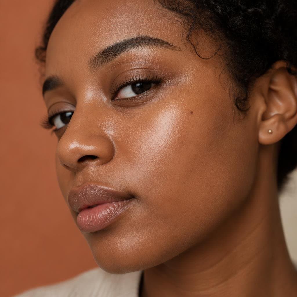 Abstract representation of large pores treatment in Korea refining skin texture