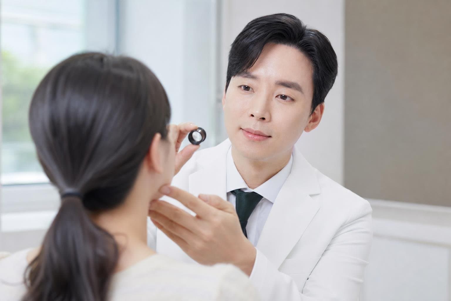 閔貞 院長在首爾 REDI 皮膚科為患者諮詢韓國痘痘