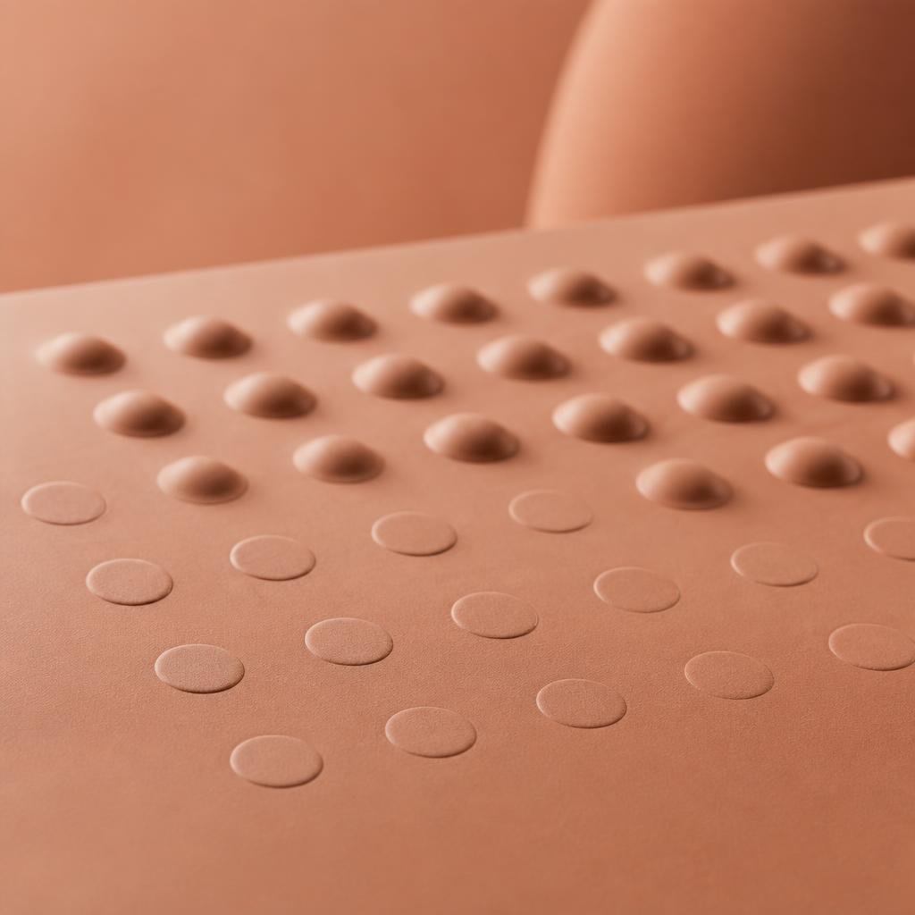 Abstract representation of injection bumps settling after a Rejuran treatment